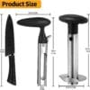 61CXyXiH4UL._AC_SL1500_.jpg Pineapple Corer and Slicer Stainless Steel Pineapple Cutter and Corer