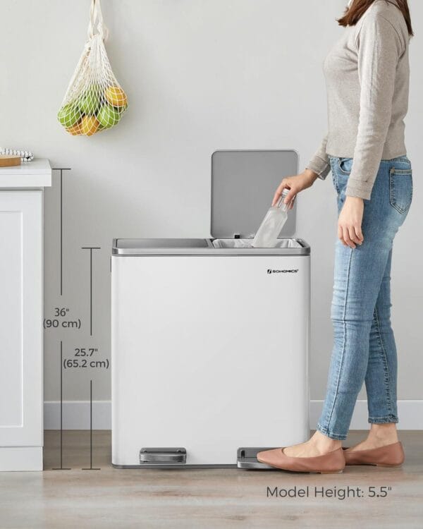 71696We4BZL._AC_SL1500_.jpg Trash Can 2 x 8 Gallon (2 x 30 L) Garbage Can for Kitchen-Free Shipping