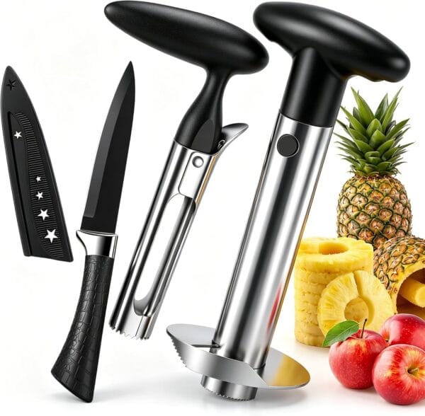 8103yIzVDcL._AC_SL1500_.jpg Pineapple Corer and Slicer Stainless Steel Pineapple Cutter and Corer