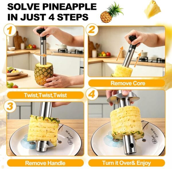 81NuuZP9bSL._AC_SL1500_.jpg Pineapple Corer and Slicer Stainless Steel Pineapple Cutter and Corer