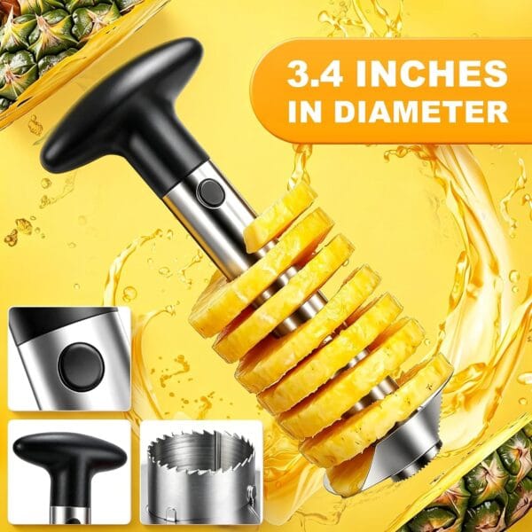 81OprUqdnSL._AC_SL1500_.jpg Pineapple Corer and Slicer Stainless Steel Pineapple Cutter and Corer